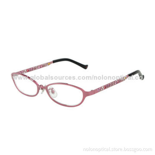 Beautiful Metal Girls' Eyeglass Frame, Logos Can be Printed